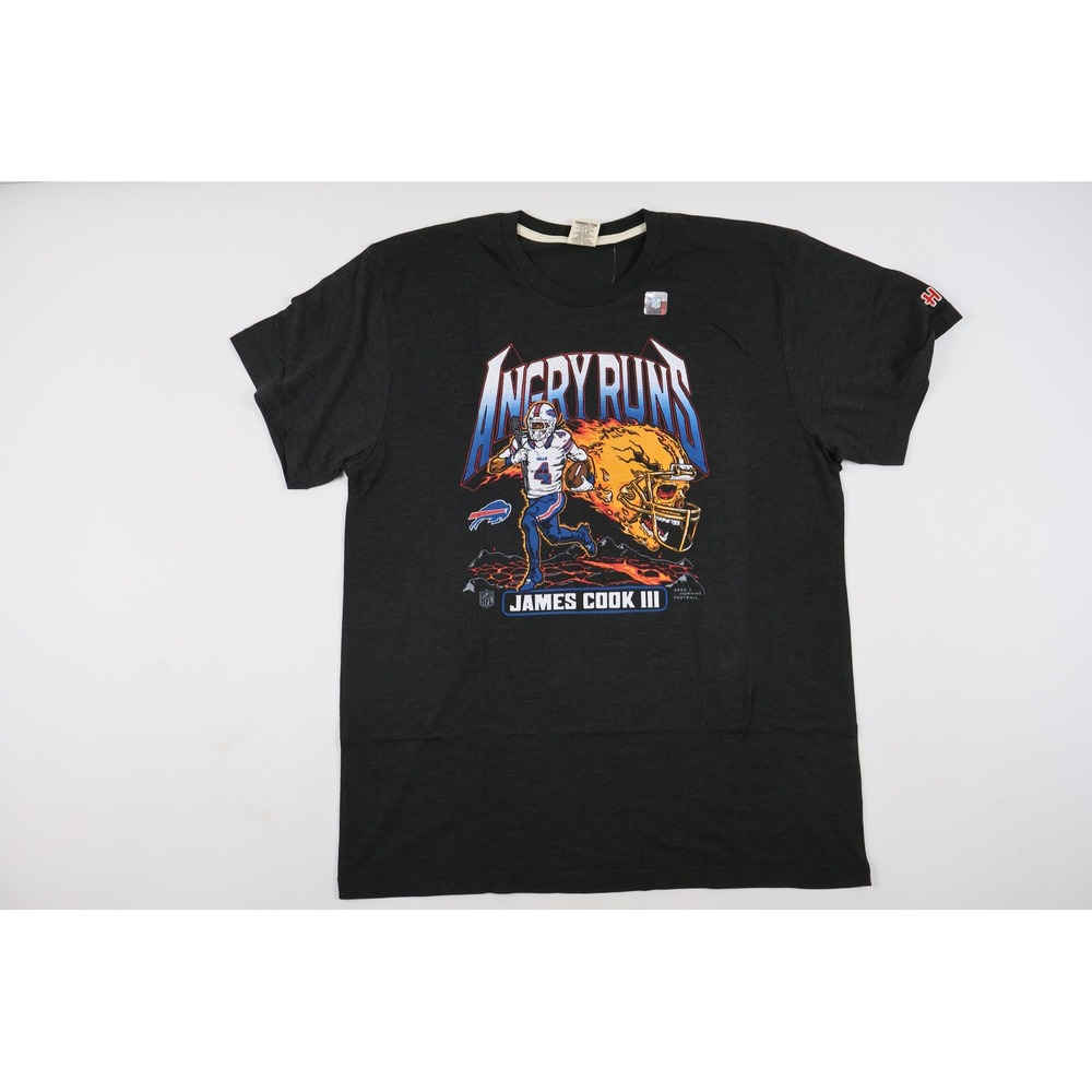 Homage T-Shirt NFL Angry Runs James Cook III Black Graphic XL NWT